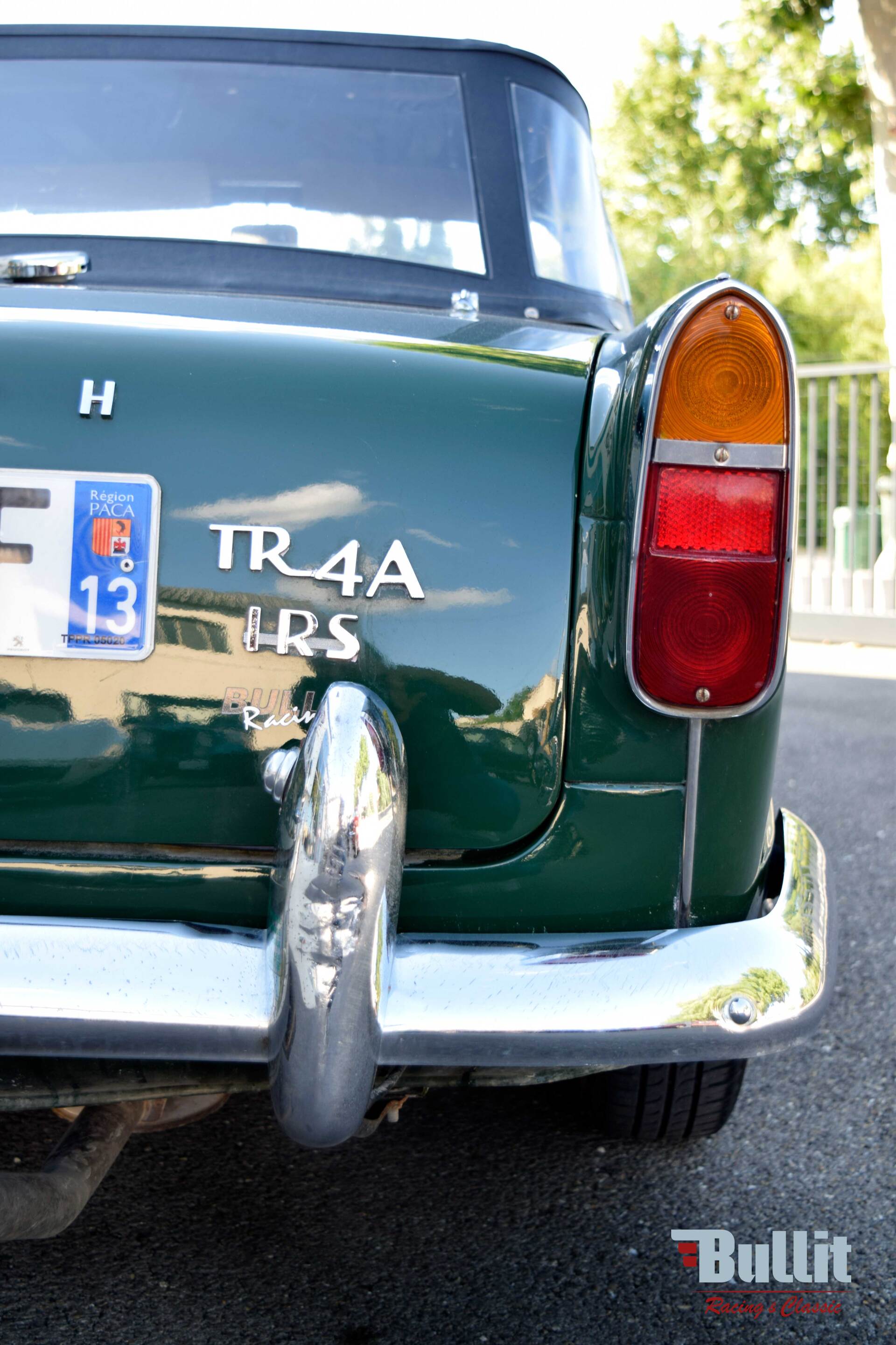 feu arrière de Triumph TR4 A irs de 1966 vert intérieur noir