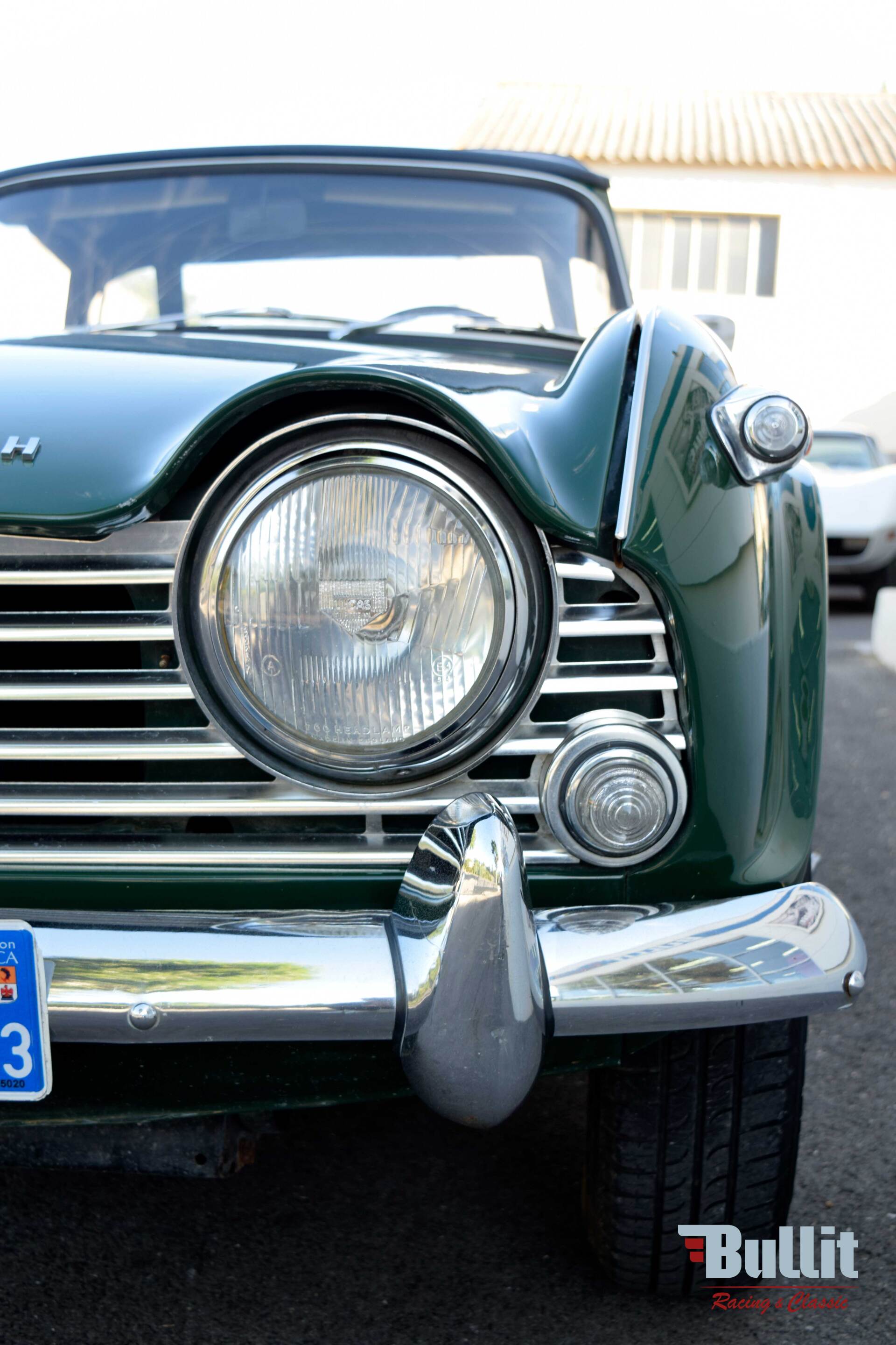 phare de Triumph TR4 A irs de 1966 vert intérieur noir