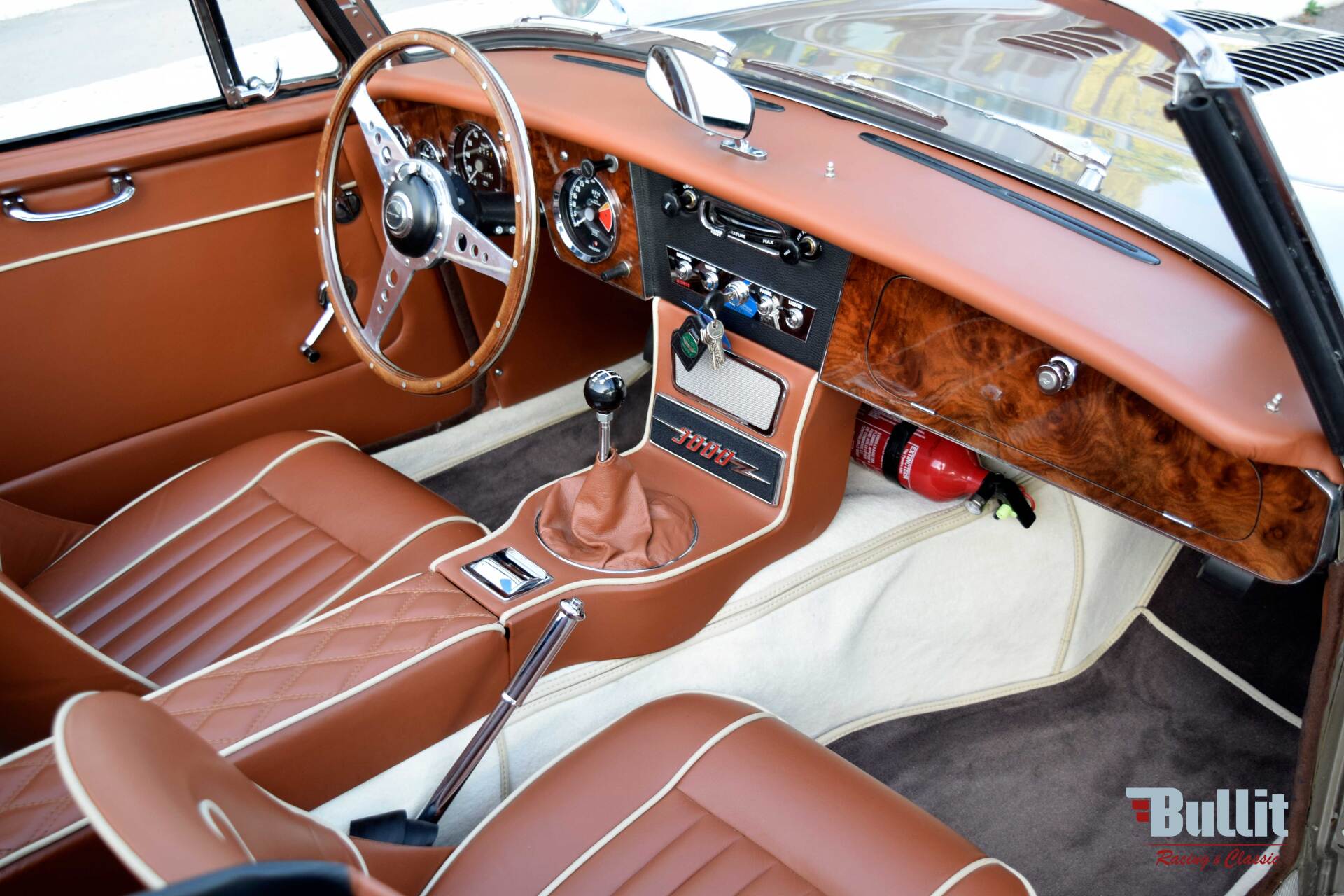 intérieur de Austin Healey BJ8 3000 MK3 phase 2 de 1967