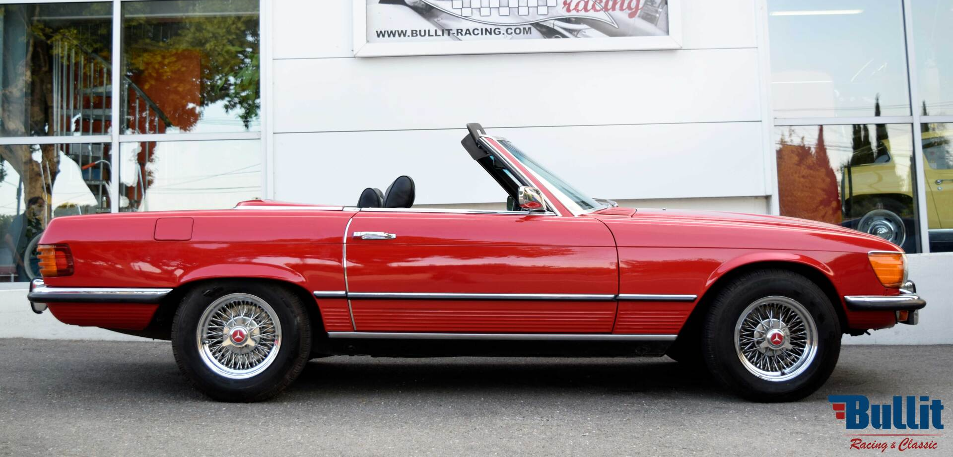 MERCEDES 450SL de 1972 couleur rouge