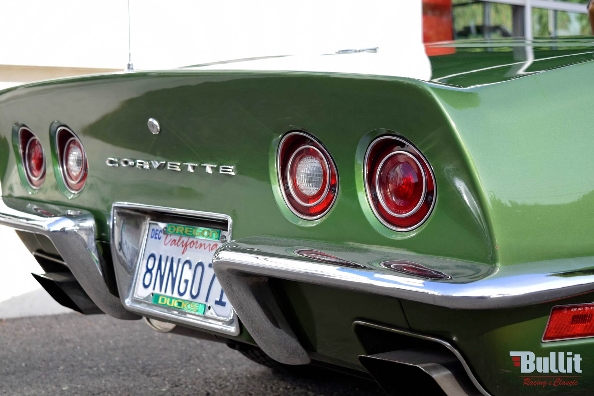 arrière Chevrolet Corvette C3 Stingray cabriolet ELKHART GREEN de 1973