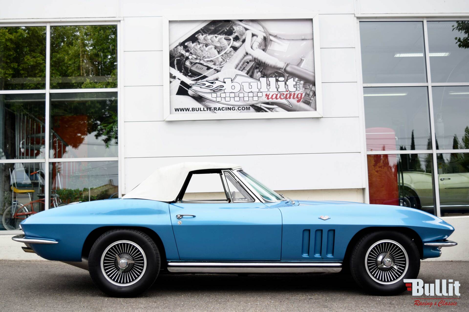 Profil capote Chevrolet Corvette C2 327 Sting Ray Nassau Blue de 1965