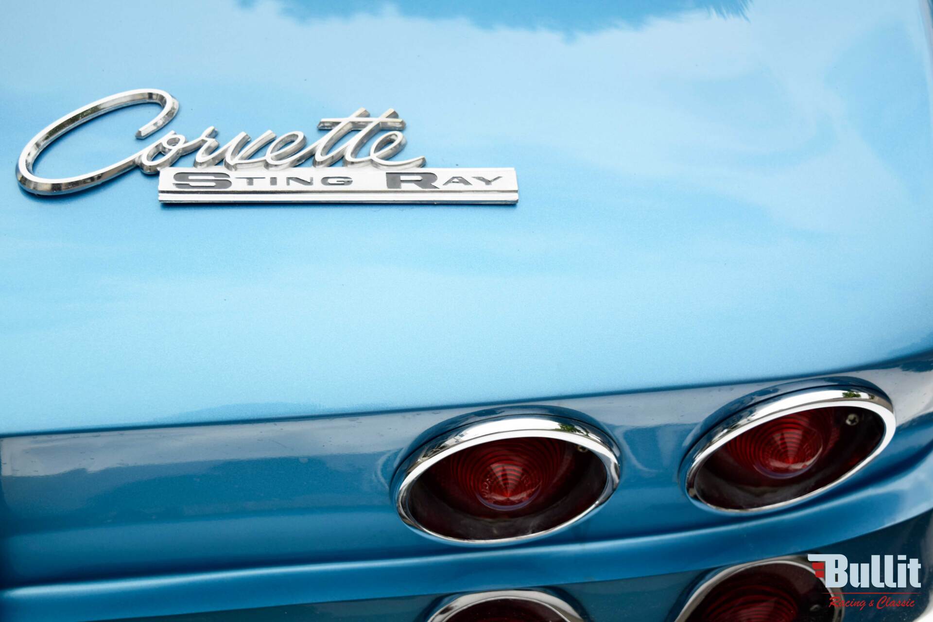 Logo Chevrolet Corvette C2 327 Sting Ray Nassau Blue de 1965