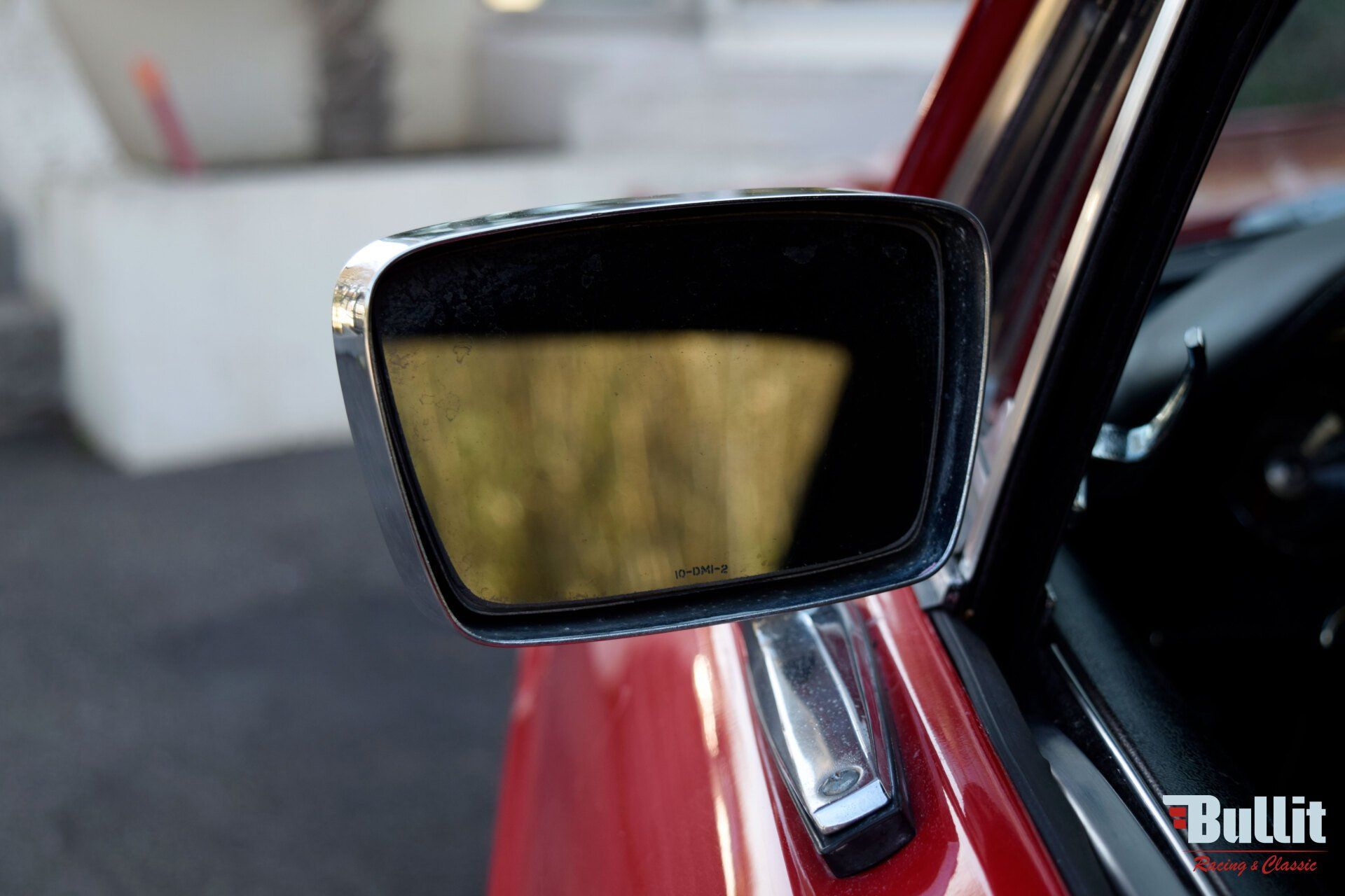 rétroviseur de Ford Mustang coupé 289 rouge de 1967