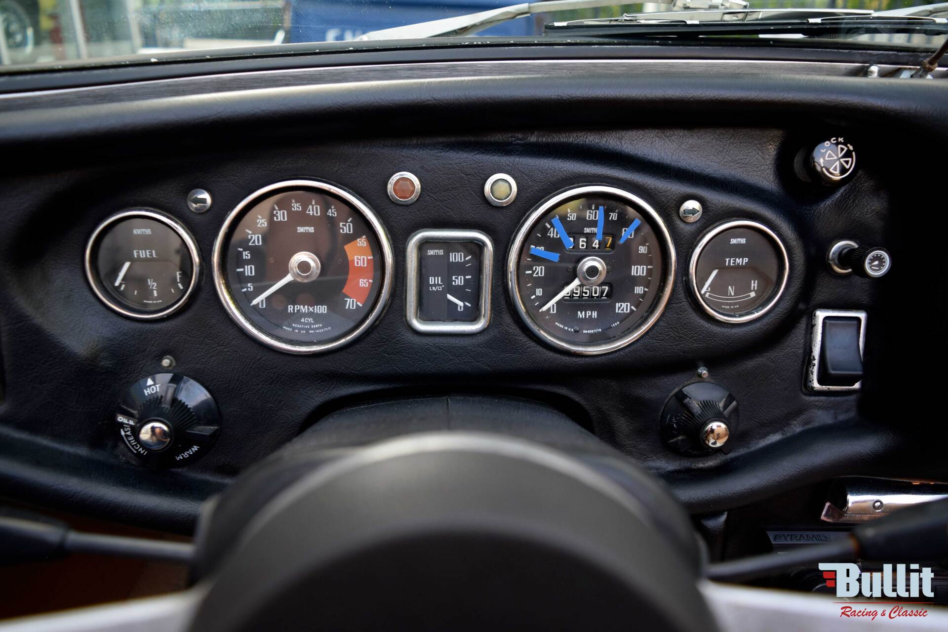 tableau de bord de MGB MK3 DE 1971