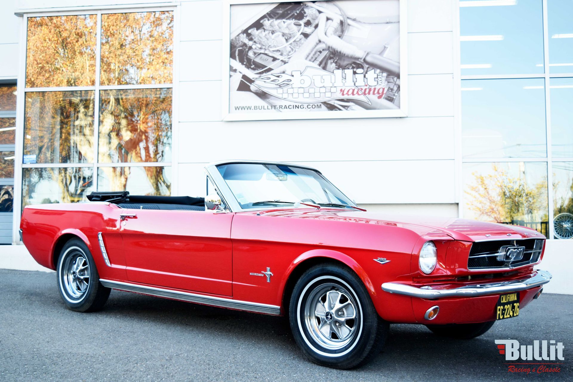 FORD MUSTANG CABRIOLET ROUGE 1965 A VENDRE