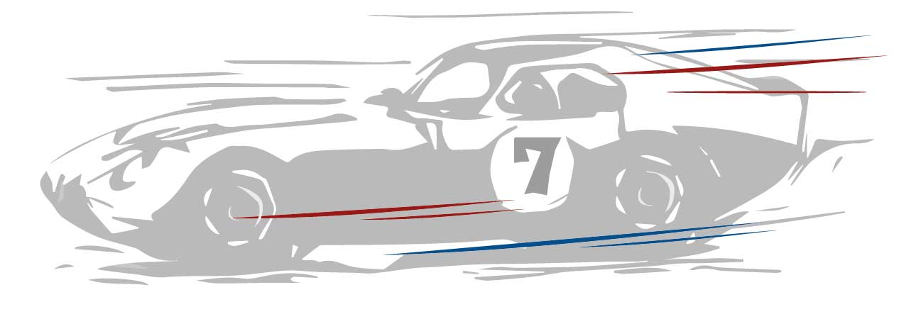 Accueil dessin d'une Cobra daytona avec un numéro 7 sur la portière