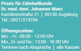 Zahnarzt Dr. med. dent. Johannes Manz