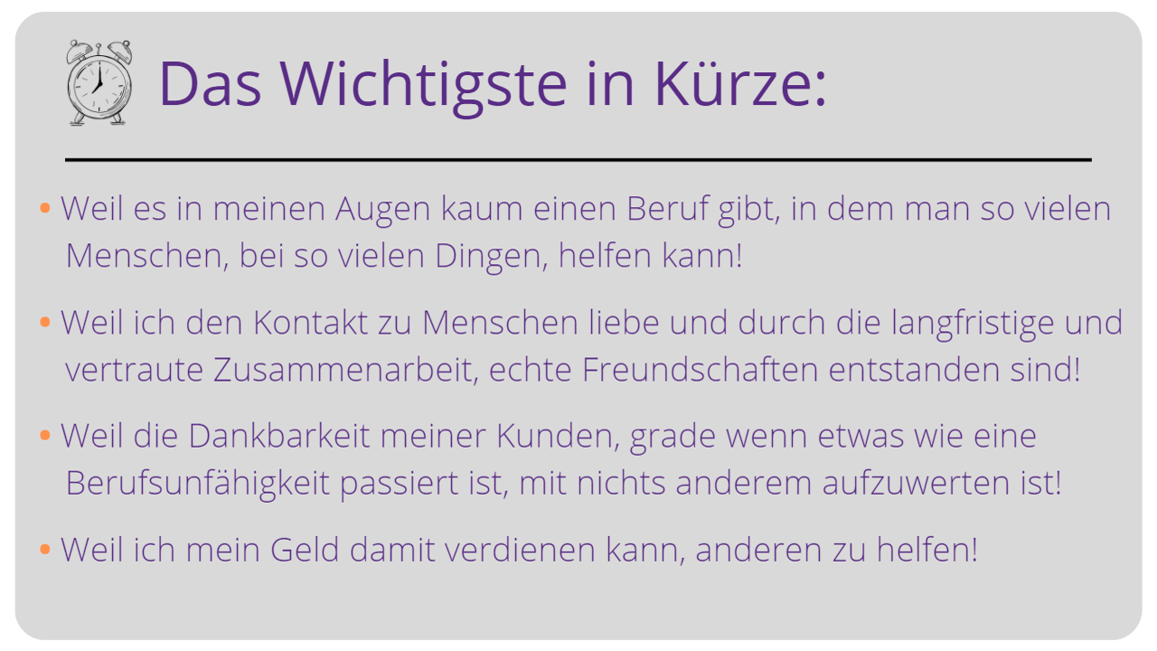 Warum wir unseren Beruf lieben Kempers Versicherungsmakler
