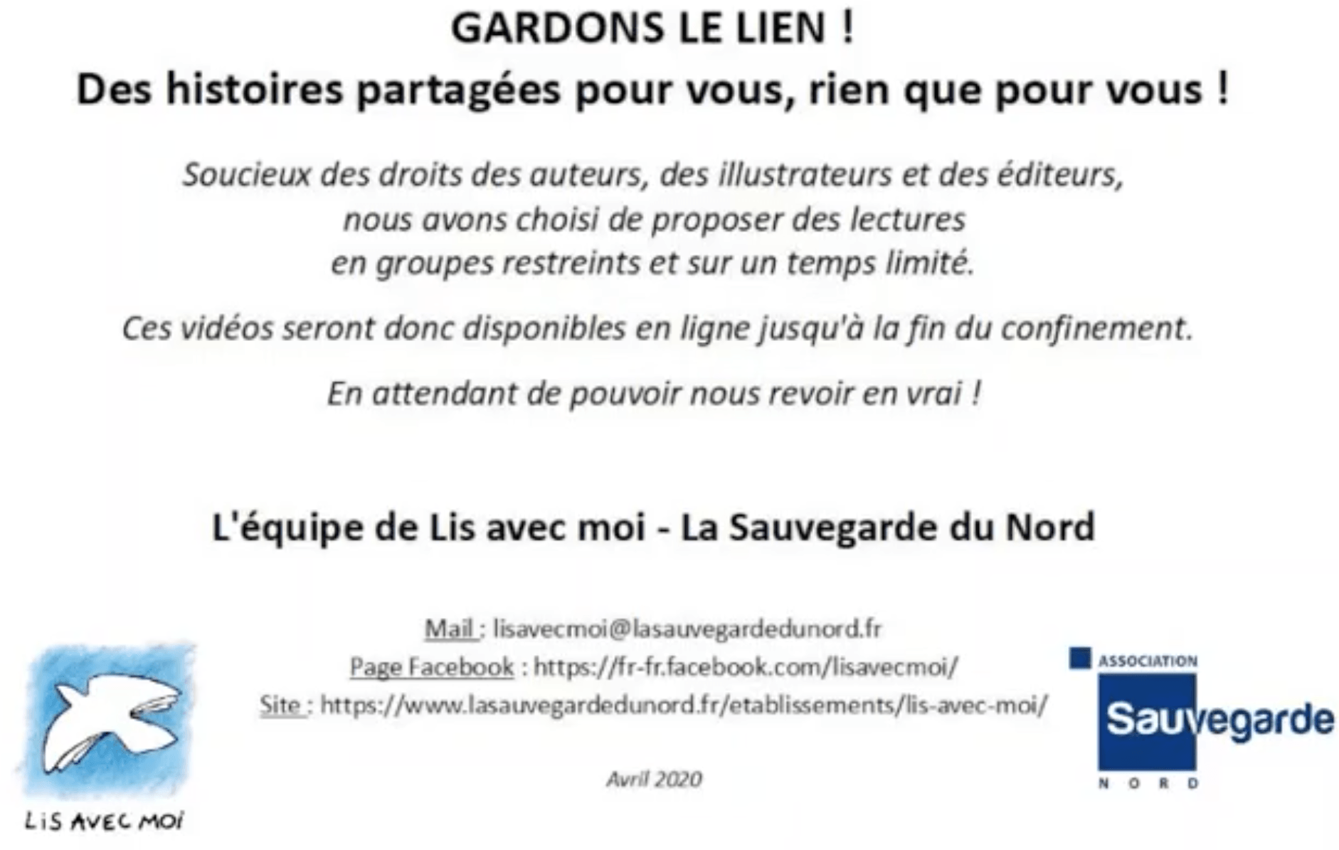 Lis avec moi la sauvegarde du nord