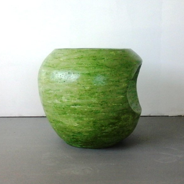 green apple pot green apple pot, concrete 3d printed