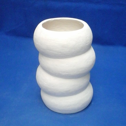 concrete pot Stacking of pebbles, concrete flower pot