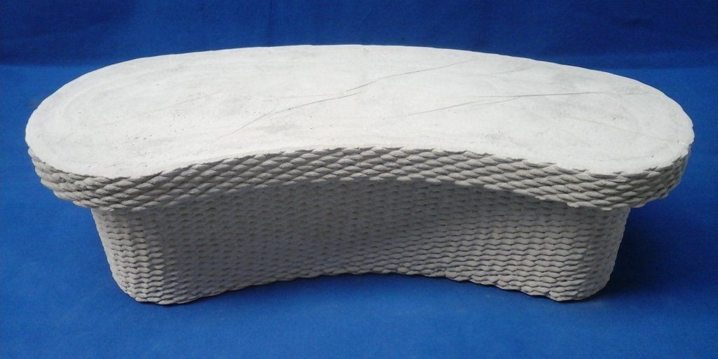 banc H2 en béton tissé banc de jardin en béton tissé