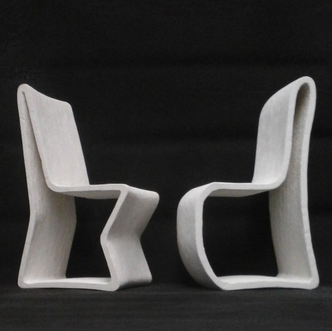 Chaises design extérieur Chaises de jardin impression 3D béton fibres de renfort