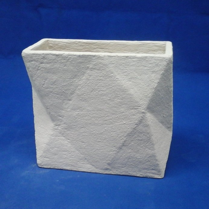 Jardinière Cubix 1 en ciment blanc Jardinière moderne en béton