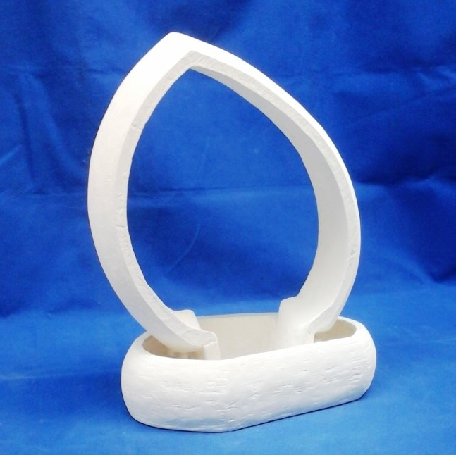 Fontaine contemporaine ciment blanc lisse Fontaine contemporaine en ciment