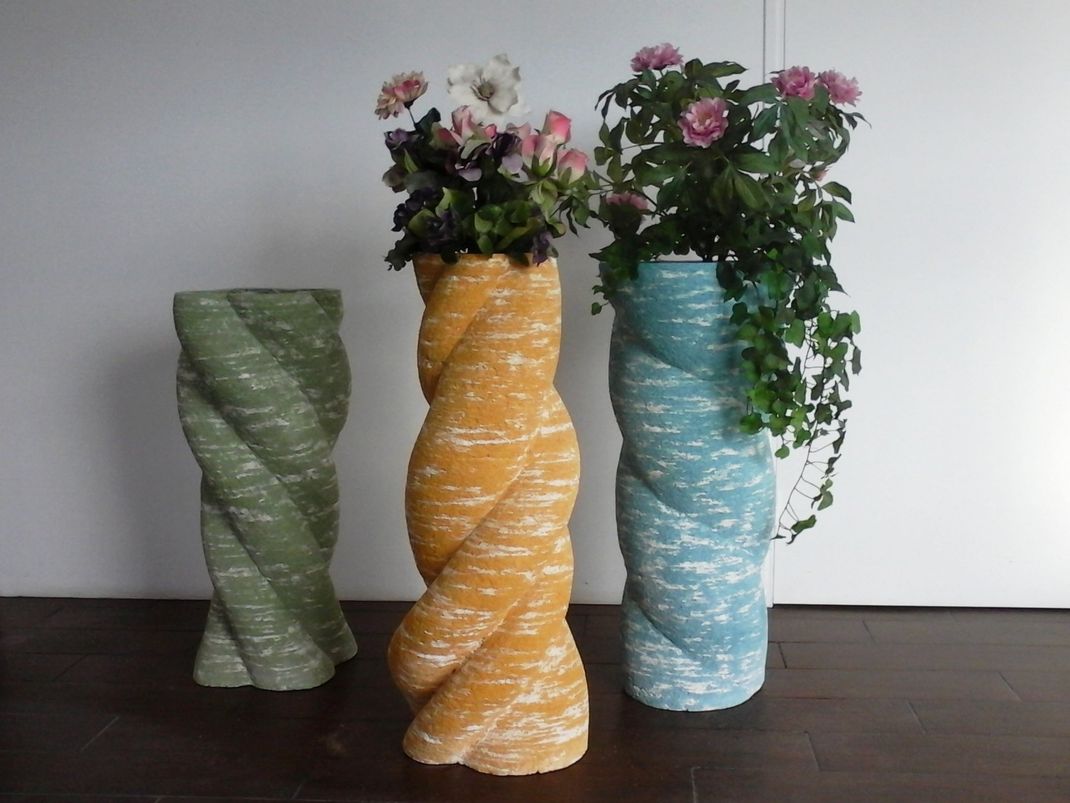 Vases, pot de fleurs, sculpture, lampe de jardin, jardinière, décoration en béton, ciment