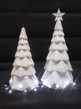 sapins de Noël, décoration, en béton 3D