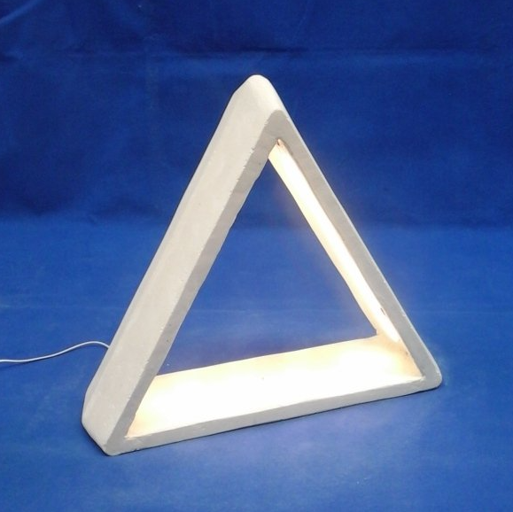 Lampe de jardin Trinity, blanc lisse lampe de jardin moderne en ciment blanc