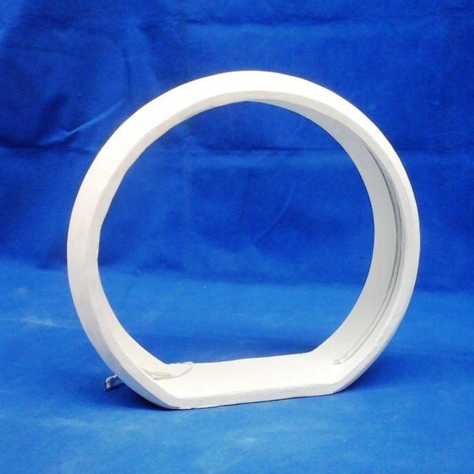 Lampe de jardin Néo, blanc lisse lampe design d'extérieure sur mesure en béton blanc