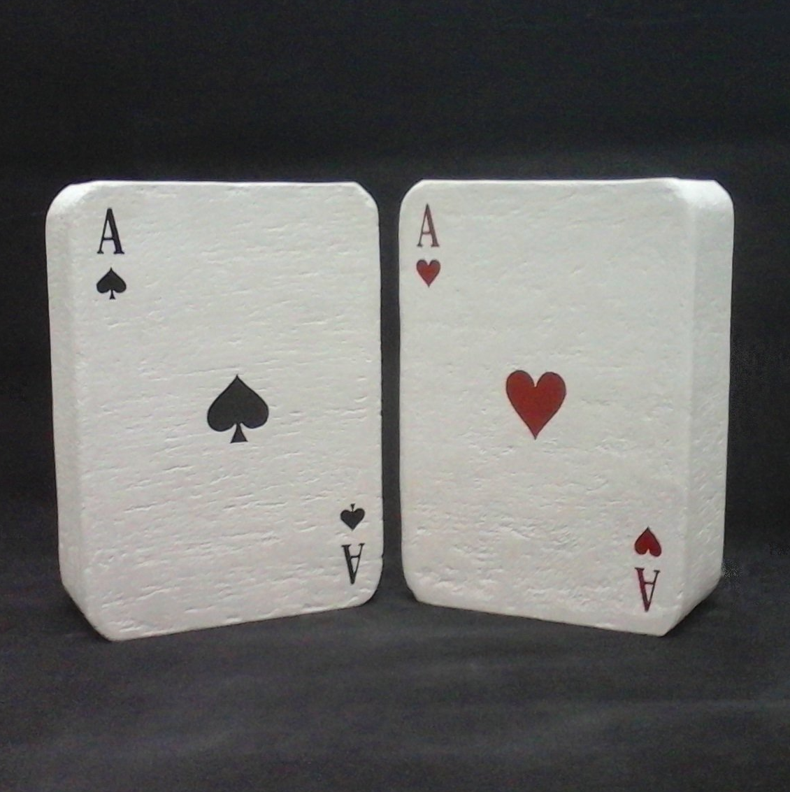 as of heart as of spades engraved 3d printed concrete engraved ace of hearts and ace of spadesk