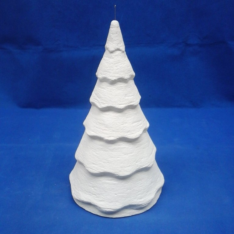 Sapin de Noël 2, ciment blanc Sapin de Noël en ciment sur mesure imprimé en 3D