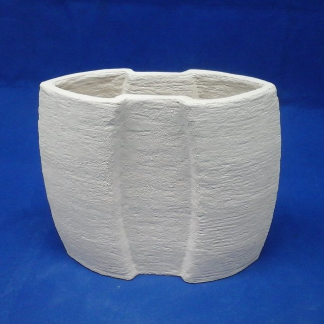 Jardinière TB 1 en ciment blanc Jardinière design en ciment imprimée en 3D