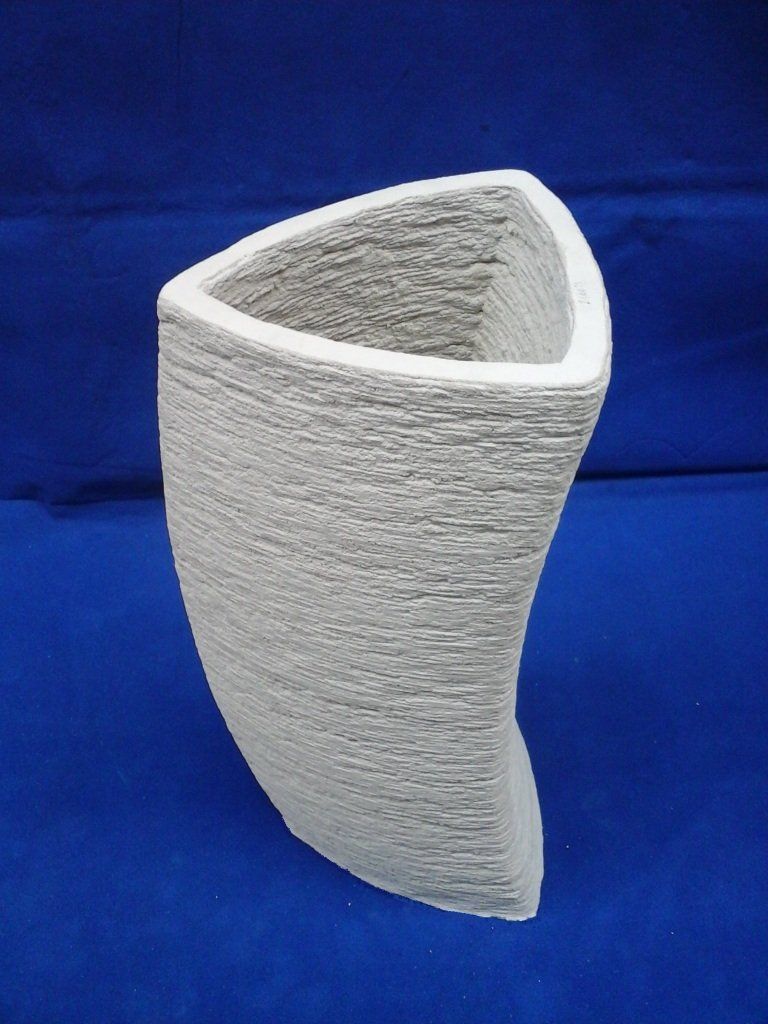 vase TB en ciment blanc grand vase contemporain en ciment blanc