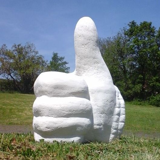 Thumbs Up 1 Cement decoration thumbs up flower pot