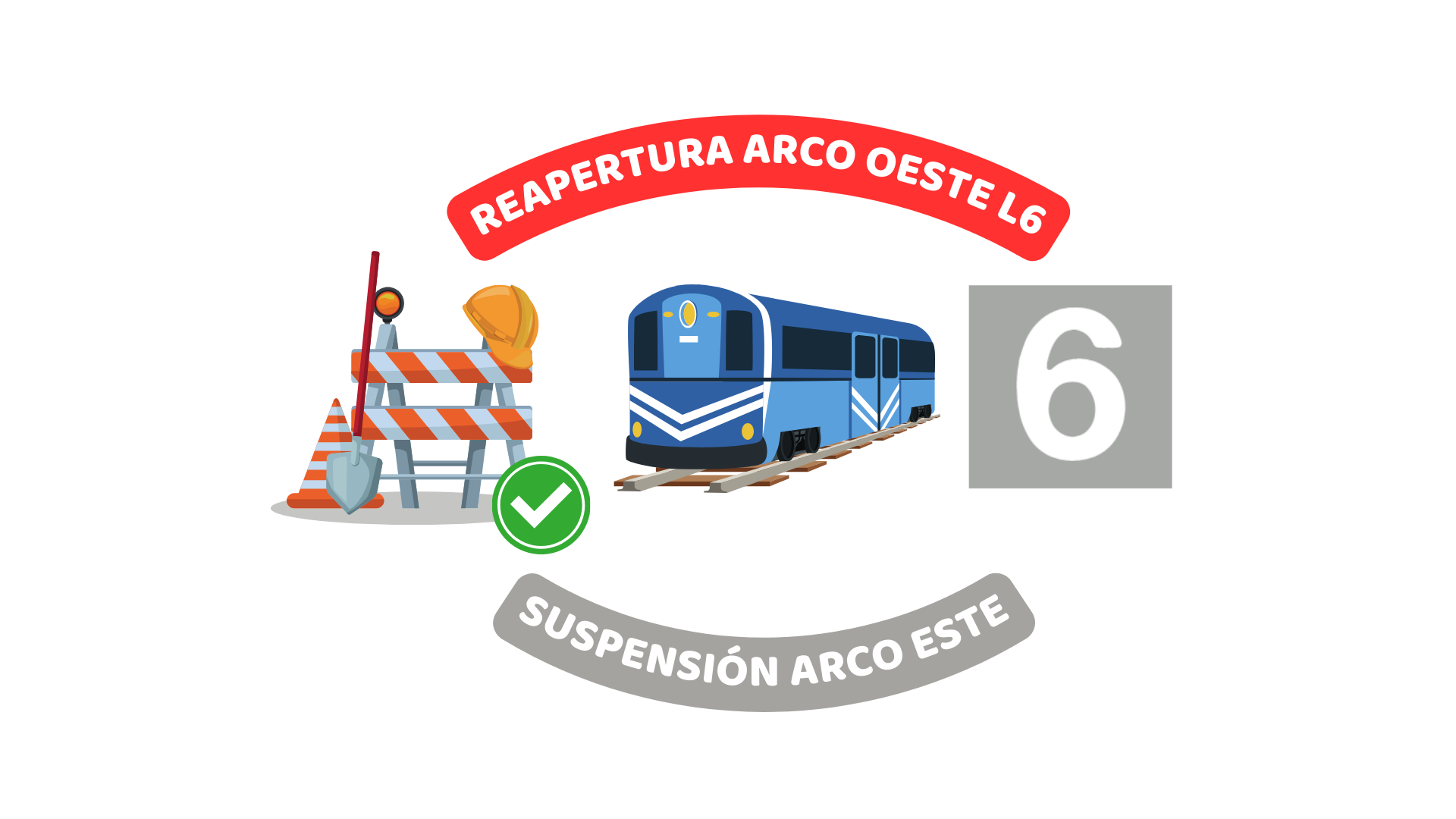 El arco oeste de la línea 6 reabrirá el 6 de sepiembre