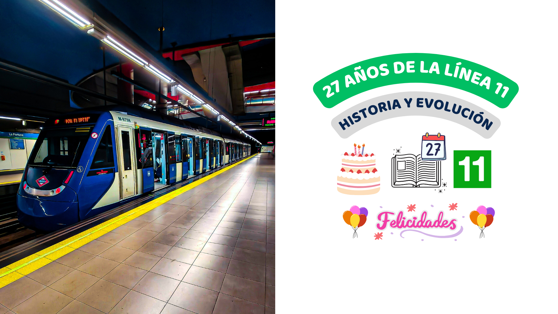 La línea 11 del Metro de Madrid cumple 27 años