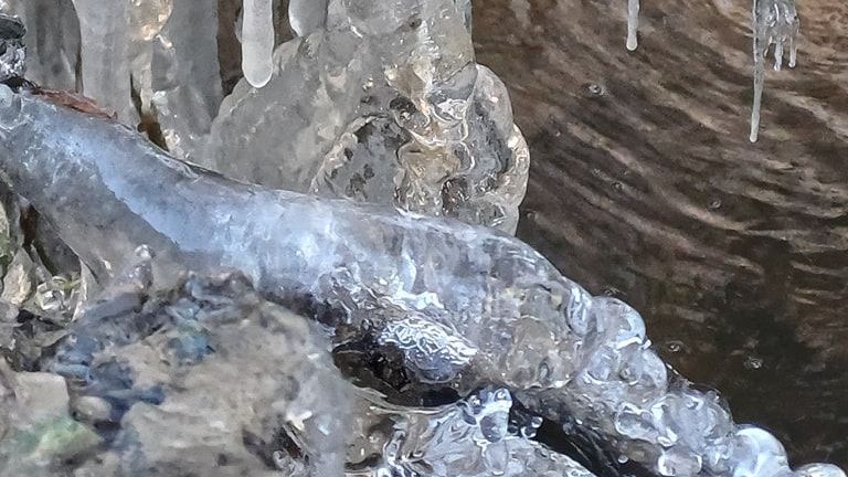 ice on a frosty morning