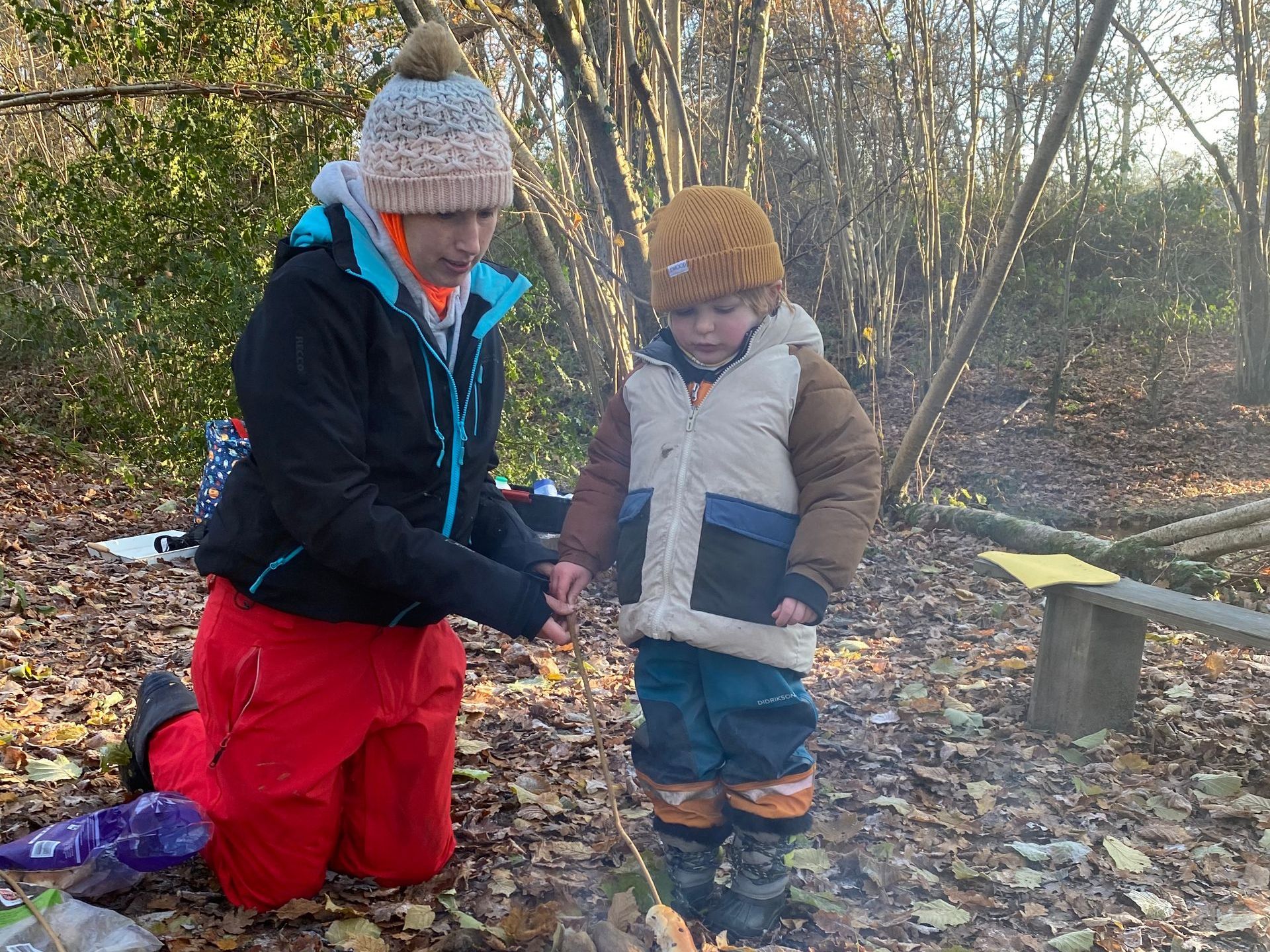 Hot chocolate on a tractor