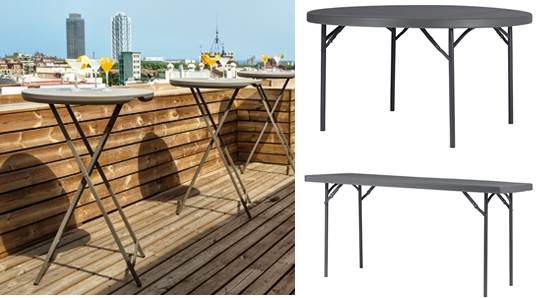 Alquiler de mesas de catering. Zown