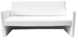 Sofá olimpia 2 ó 3 plazas blanco o negro