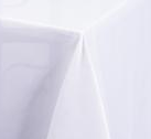 Mantel liso blanco para mesa redonda, rectangular