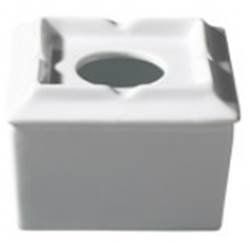 Cenicero de Agua cuadrado. porcelana blanca