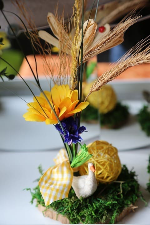 decoración centros bautizo