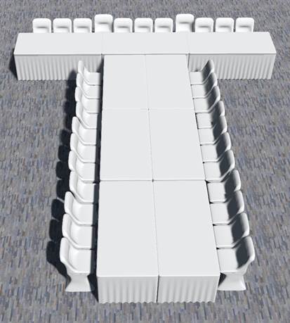 Montaje tipo banquete