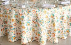 Mantel estampado verano, multicolor, flor pequeña