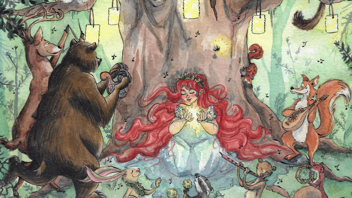 spectacle Per Viam Ambraluna animation de banquet médiéval quatre musiciens costume médiéval musique chants jonglerie