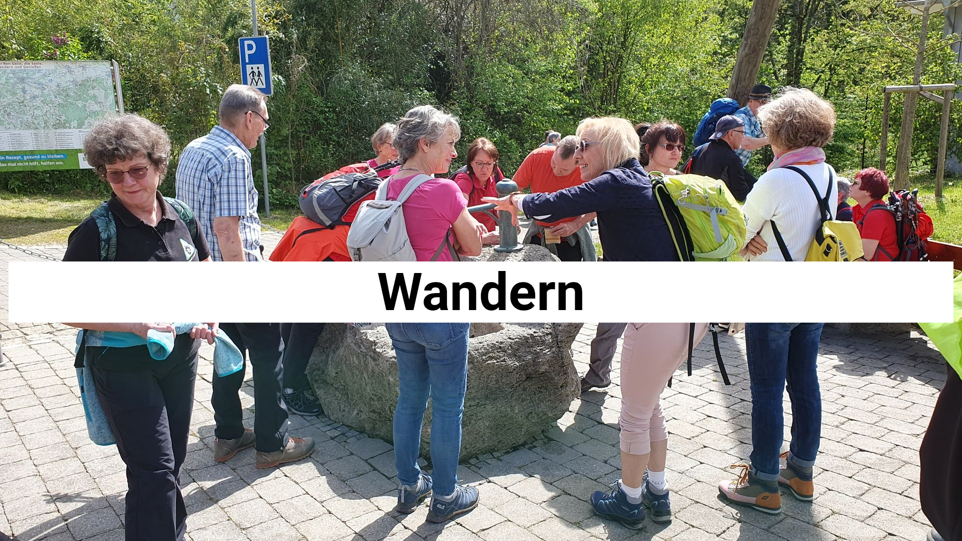 Wanderer mit Rucksack