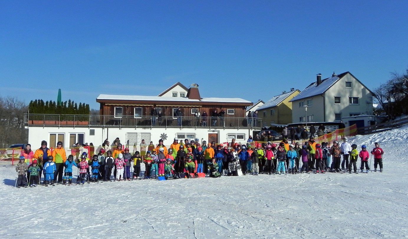 Kinderkurs am Skihang in Leinzell