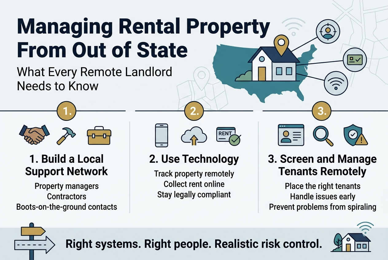 Out-of-state property owner checking in remotely on a Vermont rental property