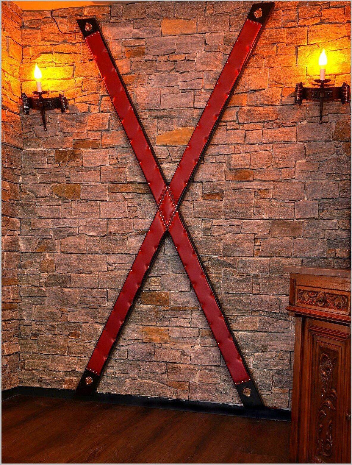 Wandkreuz gepolstert Andreaskreuz BDSM-Kreuz