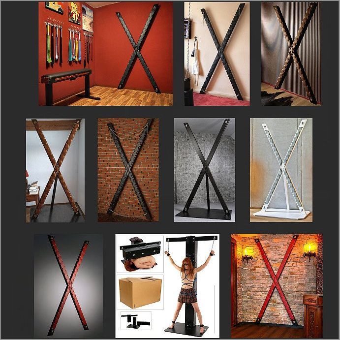 Für weitere Infos und Preise , click einfach auf das Bild Andreaskreuz Wandkreuz Leder gepolstert BDSM