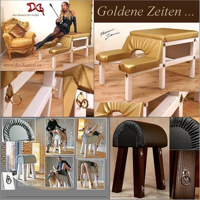 Für weitere Infos und Preise , click einfach auf das Bild Strafbock Leder gepolstert BDSM Rundbock