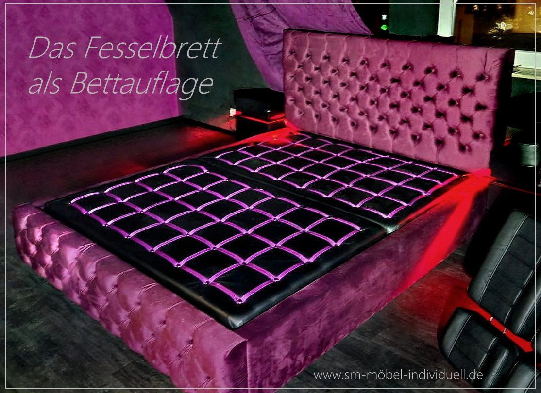 Fesselbett , Fesselbrett gepolstert , BDSM-Fesselbrett , Bettauflage für Bondage , Bondage-Brett