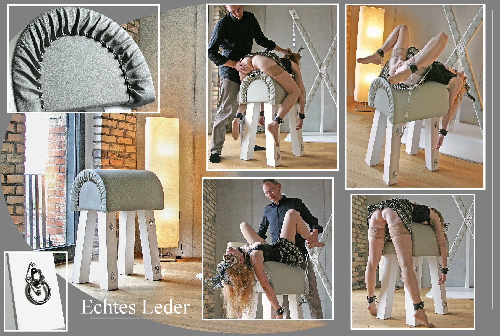 Rundbock Strafbock BDSM-Bock Leder gepolstert