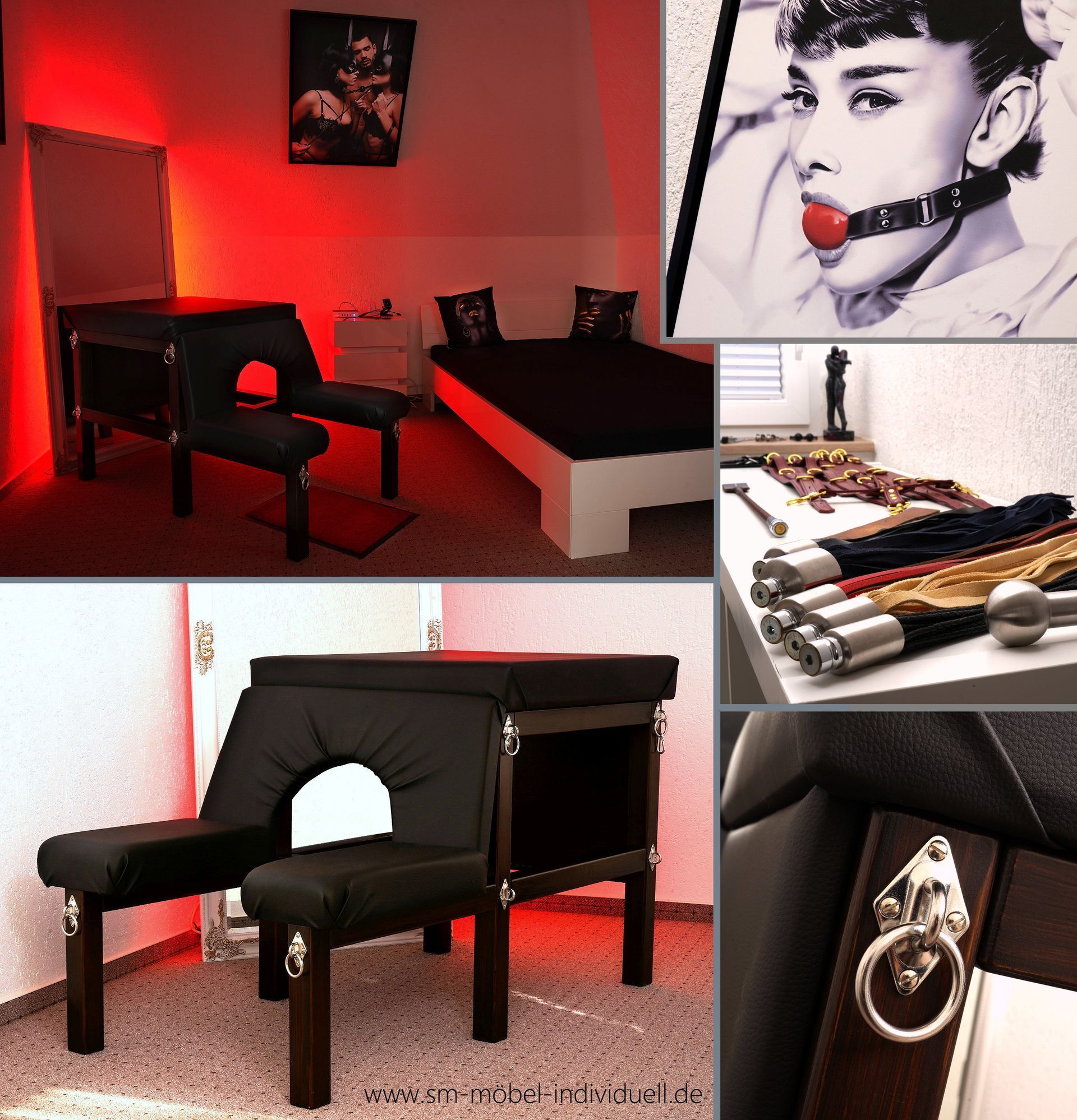 Strafbock gepolstert , BDSM-Bock , Luxus-Strafbock , SM-Bock